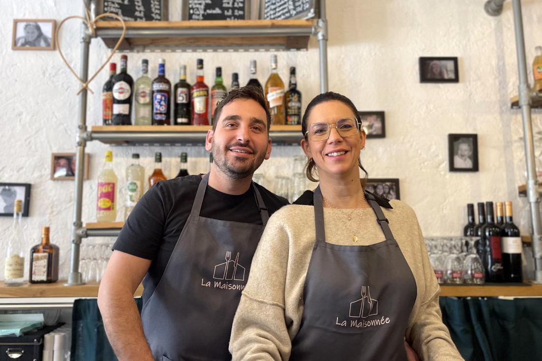 Nathalie et Fabrice, restaurant La Maisonnée, Éguilles